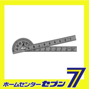 ミニプロトラクターシルバー 62995 シンワ測定　 [大工道具 測定具 スコヤ プロトラクター]