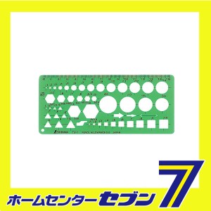 テンプレートボルトナット定規 TJ-1 66026 シンワ測定　 [大工道具 測定具]