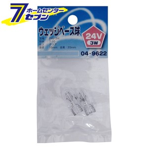 オーム電機 ウェッジベース球 T-10タイプ 24V/3W クリア04-9622 LB-W2403[白熱球:白熱電球その他]