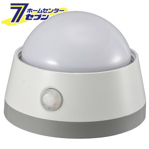 オーム電機 LEDセンサーライト 明暗＋人感センサー付 白色LED06-0129 NIT-BLA6JD-WN[電池式ライト:ナイトライト電池式]