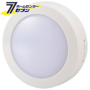 オーム電機 LEDプッシュライト06-0434 NIT-BLA6PHS-W[電池式ライト:ナイトライト電池式]