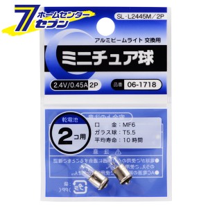 オーム電機 ミニチュア球 2.4V/0.45A 2個入06-1718 SL-L2445M/2P[白熱球:豆電球]