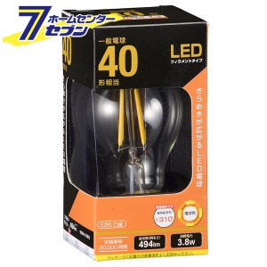 オーム電機 LED電球 フィラメント E26 40形相当06-3462 LDA4L C6[LED電球・直管:LED電球フィラメントタイプ]