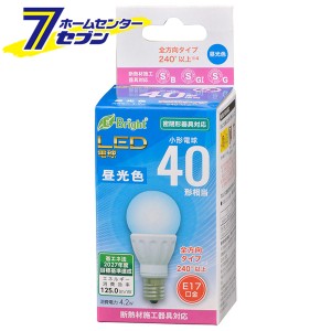 オーム電機 LED電球 小形 E17 40形相当 昼光色06-4334 LDA4D-G-E17 IS22[LED電球・直管:LED電球小形・ミニクリプトン形]