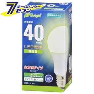 オーム電機 LED電球 E26 40形相当 昼白色06-4341 LDA4N-G AG27[LED電球・直管:LED電球一般形]