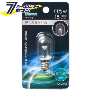 オーム電機 LEDナツメ球装飾用 T20/E12/0.5W/16lm/クリア昼白色06-4604 LDT1N-H-E12 13C[LED電球・直管:LED電球装飾用]