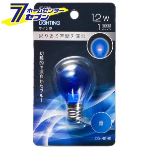 オーム電機 LEDサイン球装飾用 S35/E17/1.2W/1lm/クリア青色06-4646 LDS1B-H-E17 13C[LED電球・直管:LED電球装飾用]