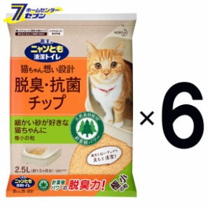 猫砂 猫 トイレ ニャンとも 清潔トイレ 脱臭・抗菌チップ 極小の粒 (2.5Lx6個入) x1箱 花王 