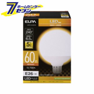 LED電球 ボール形 広配光 口金E26 電球色 LDG7L-G-G2104 エルパ [60W形 密閉型器具対応]