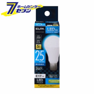 LED電球 ミニクリプトン球形 昼光色 LDA2D-G-E17-G4101 エルパ [口金E17 25W形 密閉型器具対応]