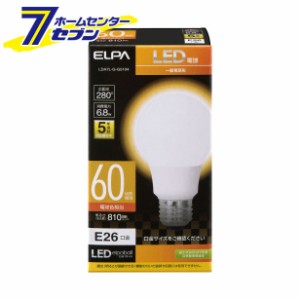 LED電球 電球形 A形 広配光 電球色 LDA7L-G-G5104 エルパ [口金E26 60W形 密閉型器具対応]