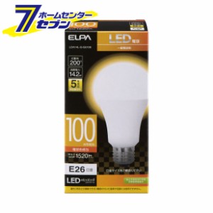 LED電球 電球形 A形 広配光 口金E26 電球色 LDA14L-G-G5106 エルパ [100W形 全光束1520lm 密閉型器具対応]