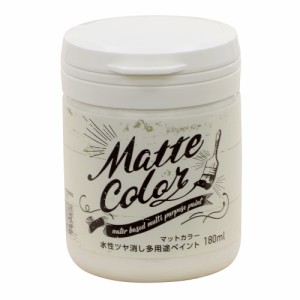 水性 多用途 ペイント マットカラー 180ml アイスホワイト  アサヒペン [塗料 ペンキ屋内外 防カビ 防藻 水性 ツヤ消し 低臭 室内 屋外 