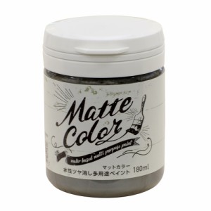 水性 多用途 ペイント マットカラー 180ml スレートグレー  アサヒペン [塗料 ペンキ屋内外 防カビ 防藻 水性 ツヤ消し 低臭 室内 屋外 