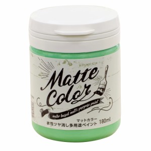 水性 多用途 ペイント マットカラー 180ml コバルトグリーン  アサヒペン [塗料 ペンキ屋内外 防カビ 防藻 水性 ツヤ消し 低臭 室内 屋外