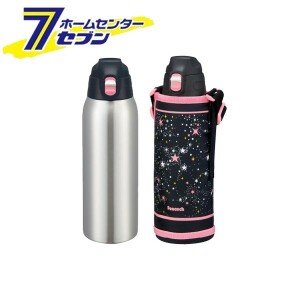 ワンタッチストレートドリンクボトル 1000ml (ピンクスター) AJC-F102 PS ピーコック [水筒 保冷 スポーツドリンク対応 魔法瓶 直飲み 洗