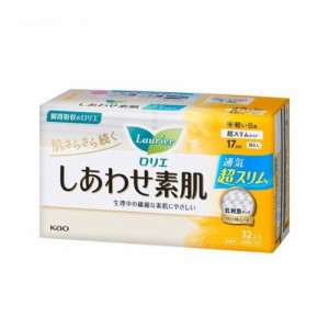 ロリエ しあわせ素肌 超スリム 軽い日用 羽なし (32コ入)  [生理用品 ナプキン 花王]