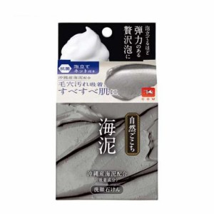 自然ごこち 沖縄海泥 洗顔石けん (80g)  [天然素材 泡 角栓 毛穴 吸着 洗顔石鹸 牛乳石鹸共進社]