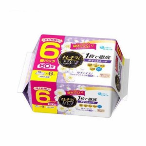 キレキラ！トイレクリーナー 1枚で徹底おそうじシート クリーンフローラル つめかえ用 (10枚入*6個セット)  [トイレに流せる 便座 便器 