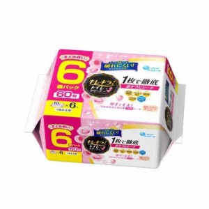 キレキラ！トイレクリーナー 1枚で徹底おそうじシート ハッピーローズ つめかえ用 (10枚入*6個セット)  [トイレに流せる 便座 便器 大王