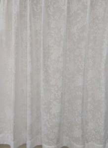 レースカーテン クラシックな花柄 ミラーカーテン UVカット フラワーレース ホワイト 100x98cm 2枚組  クレアール [カーテン クラシック 