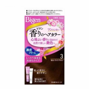 ビゲン 香りのヘアカラー クリーム 3 明るいライトブラウン (1セット)  [白髪用 ホーユー]