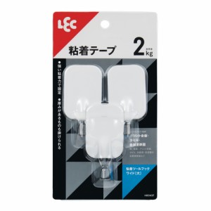 粘着ツ−ルフックワイド (大) 3個入 H00437 レック [フック 粘着 粘着フック 収納 日用品 インテリア]