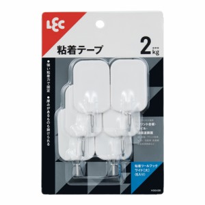 粘着ツ−ルフックワイド (大) 6個入 H00438 レック [フック 粘着 粘着フック 収納 日用品 インテリア]