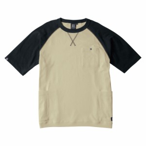 5ポケット 半袖 Tシャツ BK/KH (ブラック×カーキ) 5L G-947 [作業着 作業服 ワークウェア 機能性 収納力 快適 ゆったり トップス カジュ