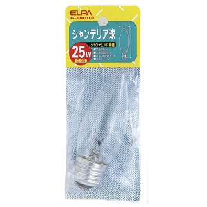 シャンデリア球 25W E26 クリア G-60H(C) ELPA [電球 白熱電球 照明]