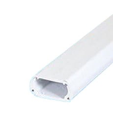 ABSモール 壁用 テープ付 2号 1m ホワイト  [配線モール 電設資材 電気配線 工事用配線 ケーブル エルパ ELPA]