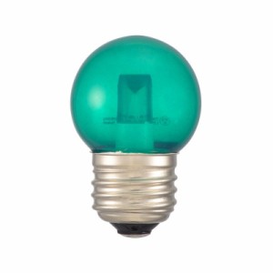 OHM LEDミニボール球装飾用 G40/E26/1.4W/8lm/クリア緑色 LDG1G-H 13C