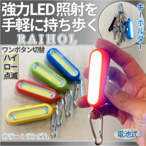 カラビナ ミニ LED ライト COB 懐中電灯 小型 照明 キーホルダー アウトドア ジョギング ランニング ウォーキング 釣り キャンプ ボタン 