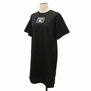 バーバリー 8065020 A1189 BLACK プロ—サムラベル コットン Tシャツドレス ワンピース 半袖（新品）BURBERRY