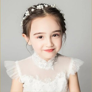 カチューシャ 髪飾り 子供 発表会 ヘッドドレス ジュニア フォーマル  ヘアアクセサリー　パールティアラ　入学式 卒業式 結婚式 パーテ