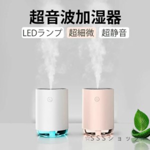 加湿器 ミニ加湿器 持ち運び便利 LEDランプ 超細微 超静音 卓上 車載 USB加湿器 オフィス