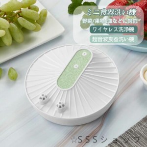 ミニ食器洗い機 ポータブル 小型食器洗浄機 超音波ミニ洗浄機 USB充電式 ワイヤレス洗浄機 節水 野菜/果物/皿などに対応 超音波食器洗い