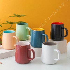 マグカップ 大きめ 蓋付き 陶器 シンプル マグ コーヒーカップ ティーカップ おしゃれ 北欧 フタ付 大容量 陶器 新生活 誕生日 450ml 結