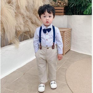 子供服 ベビー スーツ シャツ フォーマル 男の子 スーツ baby 紳士風 長袖 赤ちゃん キッズ 誕生日 お宮参り 結婚式 かっこいい セットア