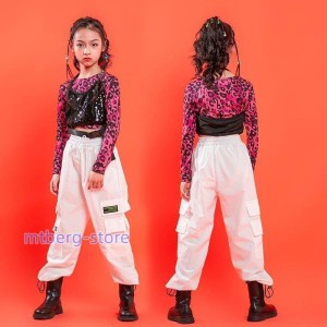 キッズダンス衣装 ヒップホップ 女の子 ステージ衣装 ダンス衣装 韓国子供服 HIPHOP 応援団 ジャズダンスチアリーダー 衣装 練習着 セッ