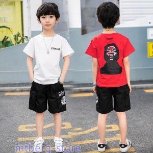 子供服 セットアップ 夏 男の子 子供ジャージ キッズ 韓国子供服 ジュニア 上下セット 半袖 Tシャツ ショートパンツ ベビー服 男児 おし