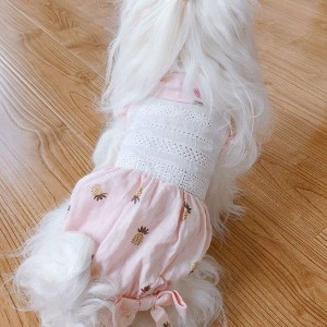 犬の服 ワンピース 通気性抜群 パイナップル かわいい　おしゃれ 小型犬　ペット服 ペット用品　petbaby 犬洋服 いぬ服