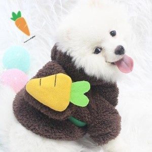 ドッグウェア モコモコ 犬服 小型犬 フリースジャケット 冬 キャットウェア ポケット付き 猫服 ペット 洋服 可愛い チョコレートカラー