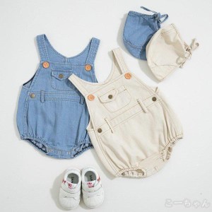 ベビー服 女の子 春 夏 キッズ服 66/73/80/90/100cm ジーンズ カバーオール 2点セット おしゃれ 安い 可愛い 子供服 お出かけ 出産祝い 