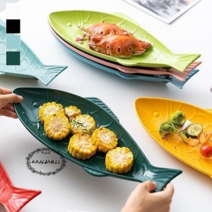 食器 キッチン雑貨 カトラリー お皿 プレート ギフト プレゼント 魚 フィッシュ 柄 かわいい グリーン ホワイト ブラック