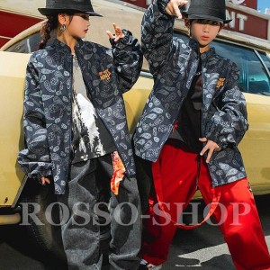 キッズ ダンス衣装 tシャツ トップス パンツ ヒップホップ セットアップ HIPHOP 男の子 女の子 子供服 ズボン ジャズダンス チアガール 