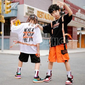 ダンス衣装 キッズ ヒップホップ 子供用 男の子 女の子 tシャツ パンツ HIPHOP ジャズダンス 韓国子供服 ステージ衣装 団体服 練習着 舞