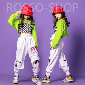 キッズ ダンス衣装 ジャズダンス ヒップホップ HIPHOP 練習着 韓国子供服 ステージ衣装  女の子 かっこいい おしゃれ ダンスウェア へそ