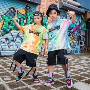 キッズ ダンス衣装 HIPHOP ヒップホップ 韓国子供服 ジャズダンス 夏 応援団 ステージ衣装 練習着 女の子 男の子 ダンスウェア 発表会