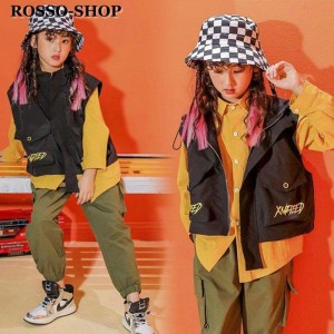 運動会 キッズ 女の子 HIPHOP ヒップホップ ダンス衣装 キッズ体操服 韓国子供服 舞台衣装 発表会衣装 演出服 スクール体操服 おしゃれ